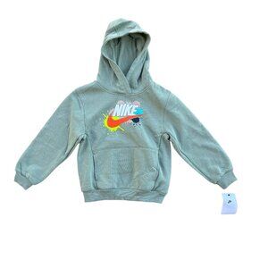 NIKE YOUTH SIZE 7/ LARGE OIL GREEN HOODIE NWT